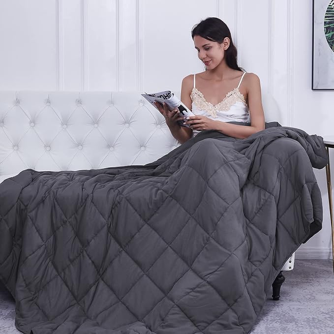 Weighted Blanket Queen Size Cooling Breathable Heavy Blanket - Image 7