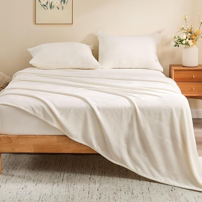 BEDELITE Flannel Sheets King Size White - Image 2