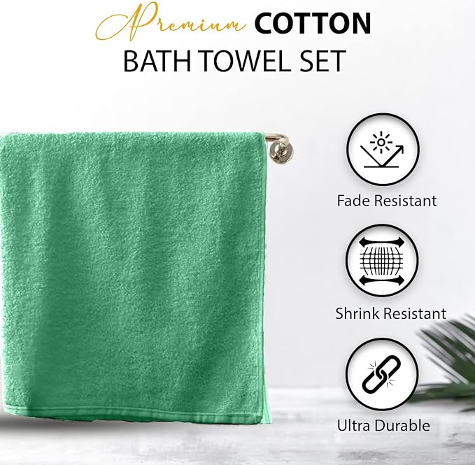 KAHAF COLLECTION 100% Cotton Bath Towels, 24x48 Pack of 6 Towels, Quick Dry - Image 5