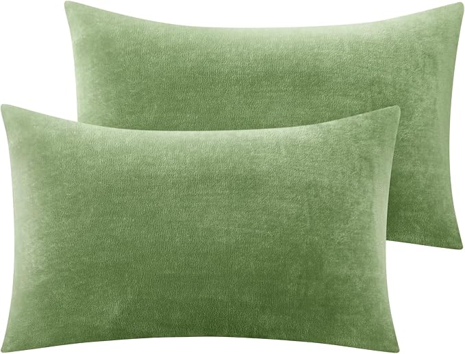 BEDELITE Flannel Pillowcases Standard Set of 2, Super Soft Fleece Pillow Case by BEDELITE