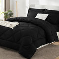 CozyLux Oversized Queen Comforter Set Black by CozyLux