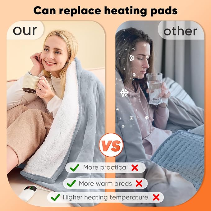 greenoak Heated Blanket Electric Twin 62"X84", Heating Blankets - Image 2