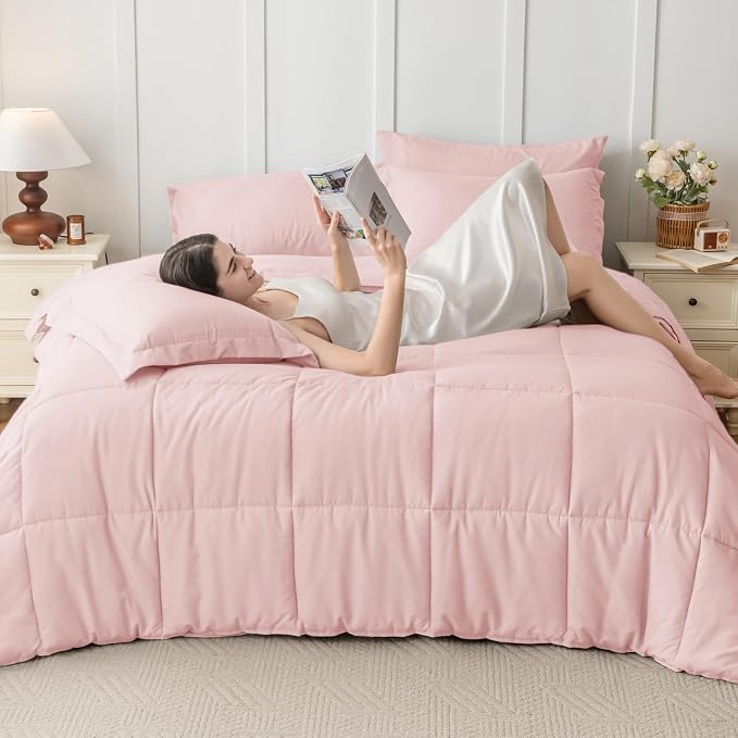 JOLLYVOGUE Queen Comforter Set, Ultra-Soft Bed in a Bag Queen Size 7 Pieces - Image 7