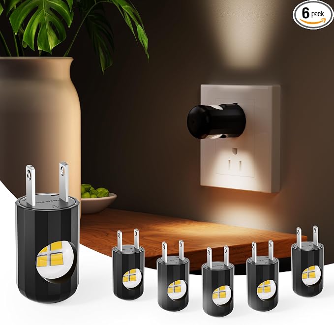 TSEXES 6 Pack LED Night Lights by SuperBrightLEDCornLightBulb