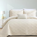 Yiran Queen Quilt Set Beige Spring Summer Bedspreads Bedding Set 3 Pieces Thin by Yiran