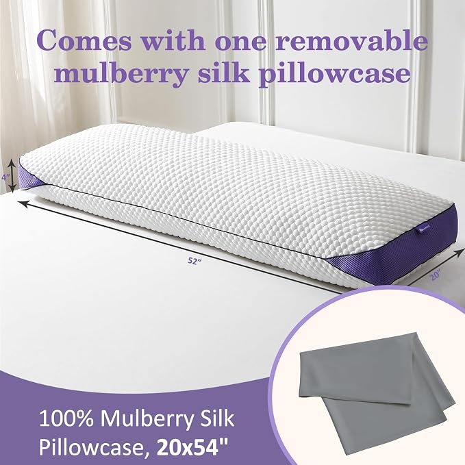 HOMELAB Adjustable Shredded Memory Foam Body Pillow Bundle - Image 3