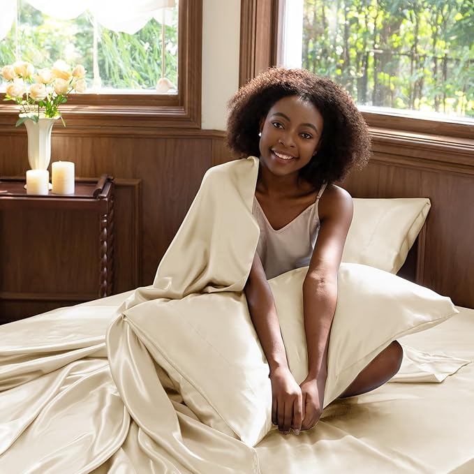 CozyLux Satin Sheets Full Size Sheets - Image 5