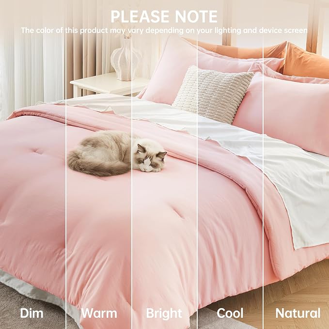 MUXHOMO King Size Comforter Set, All Season Ultra Soft Down Alternative Bedding - Image 9