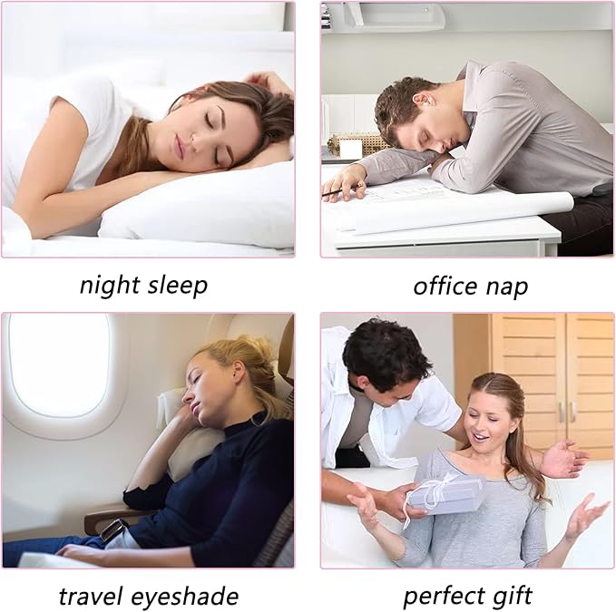 LERSVICVIL 4 Pack Eye Mask for Sleeping Silky Soft Satin Blindfold Adjustable - Image 7