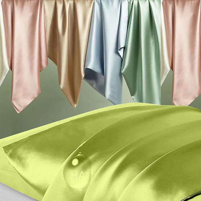 Silk Pillowcase 2 Pack, Natural Mulberry Silk Pillow Cases, Anti Acne Silk - Image 2