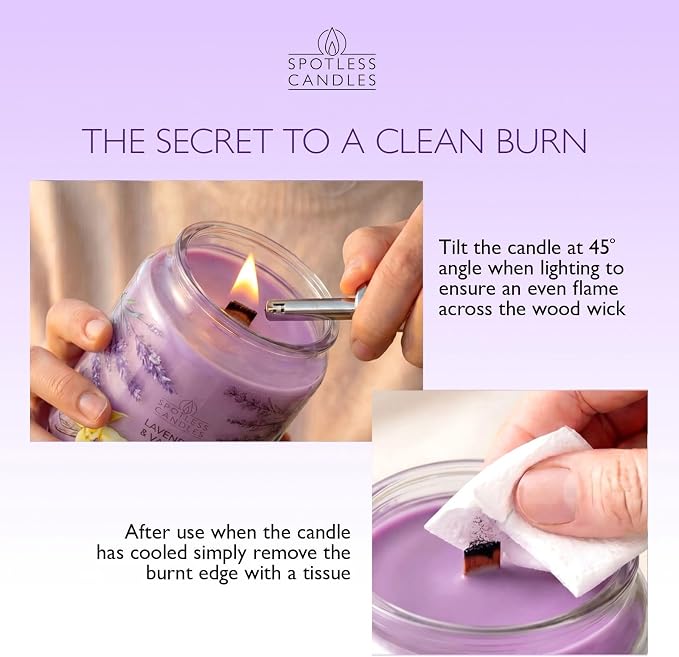 Spotless Leopard Vanilla & Lavender Candle 22oz Glass Jar - Image 6