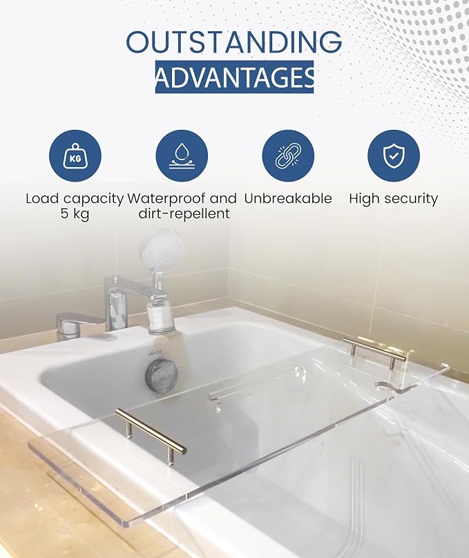 Acrylic Bathtub Tray Bathtub Tray Caddy Bath Tray Table - Image 5