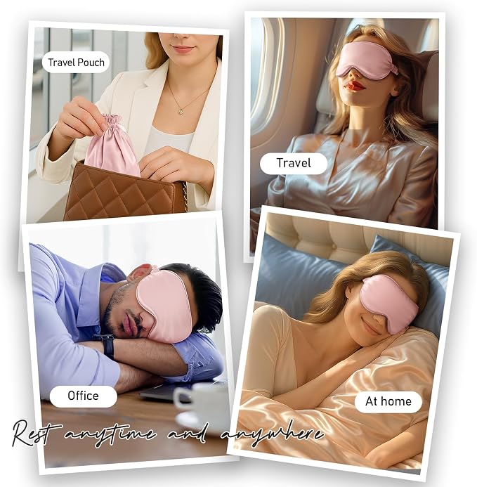 Umisleep Sleep Mask for 100% Pure Mulberry Silk, 22 Momme 6A Soft Eye Masks for - Image 8