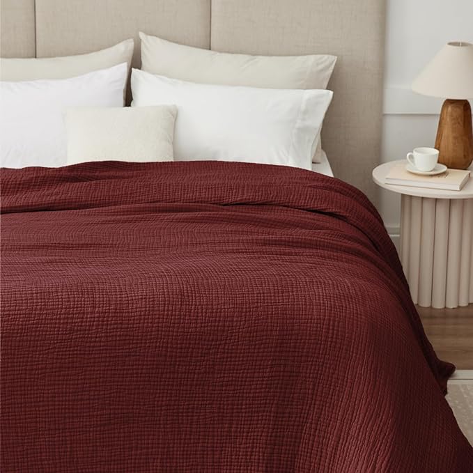 100% Cotton Muslin Blanket Large 50"x 70", 6 Layers Breathable and Lightweight - Image 2