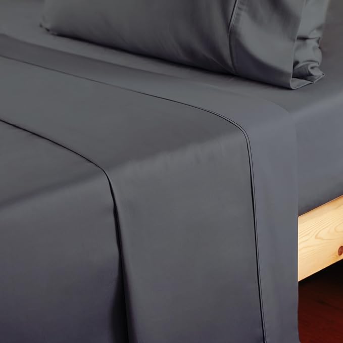 Cotton Twin Flat Sheet Only, 600 Thread Count 100% Egyptian Cotton Top Sheet - Image 5