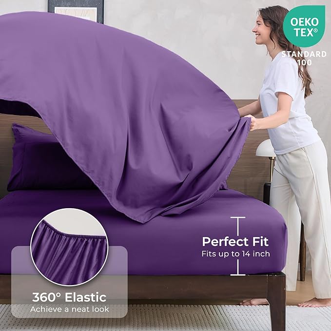HEVUMYI Purple Queen Comforter Set - Image 5