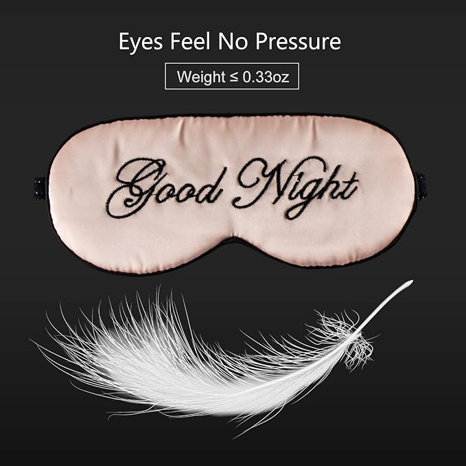 Silk Sleep Eye Mask for Women and Men Soft Ladies Ultra Lightweight Adjustable - Image 4