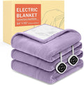 HOMLYNS LuxeHeat Heated Blanket Electric Blanket Queen Size, Soft Flannel by HOMLYNS