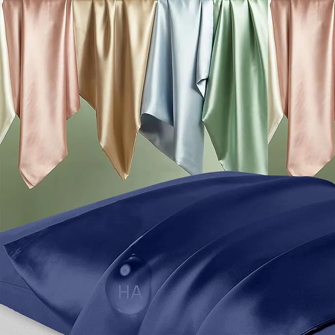 Silk Pillow Cases 2 Pack, Mulberry Silk Pillowcases Standard Set of 2, Anti Acne - Image 2