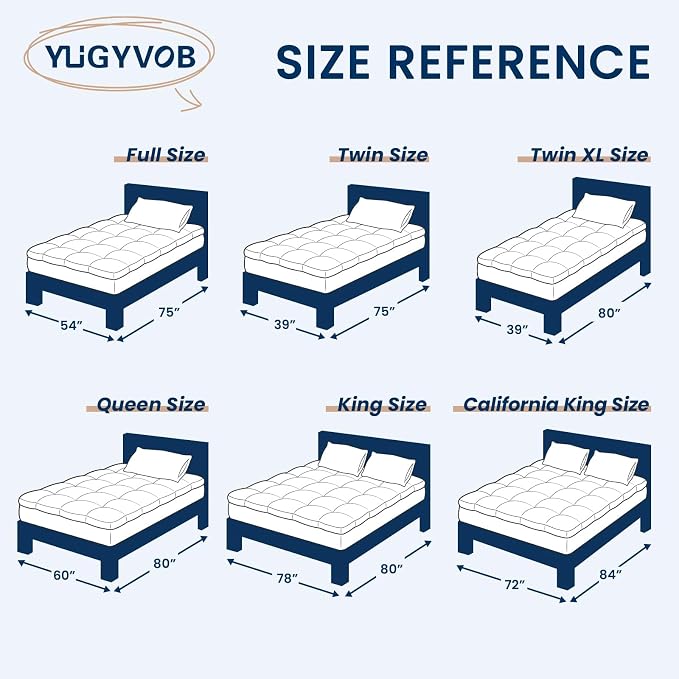 YUGYVOB Mattress Pad Extra Thick, and Breathable King Mattress Topper 8-21" - Image 9