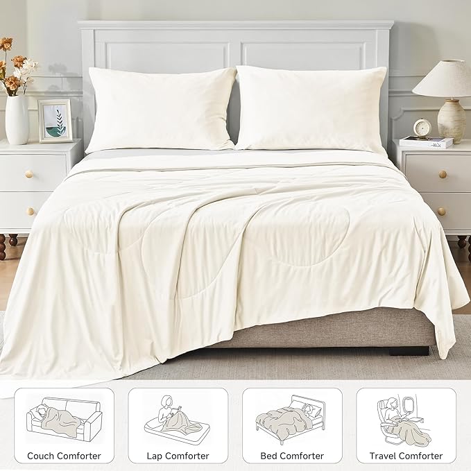 HOMFINE Cooling Comforter Queen Size, Japanese Double-Sided Cold Tech Fabric - Image 6