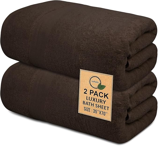 Softolle 100% Cotton Luxury Bath Sheets by Softolle