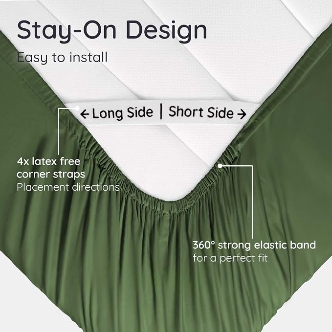 Bambaw King Fitted Sheet Only, 100% Viscose Derived from Bamboo Fitted Sheet - Image 5