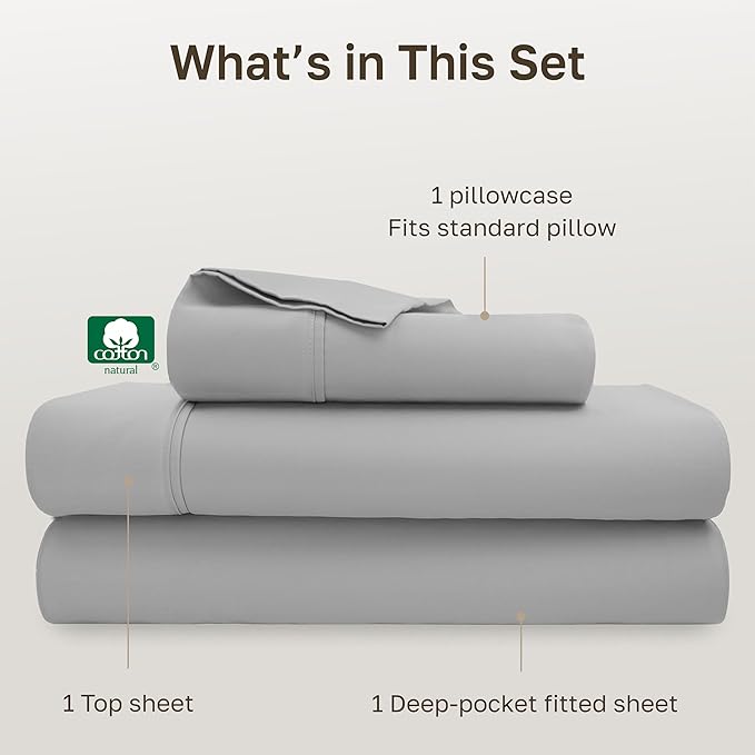 California Design Den Soft 100% Cotton Sheets Twin XL Size Set, 400 Thread - Image 4