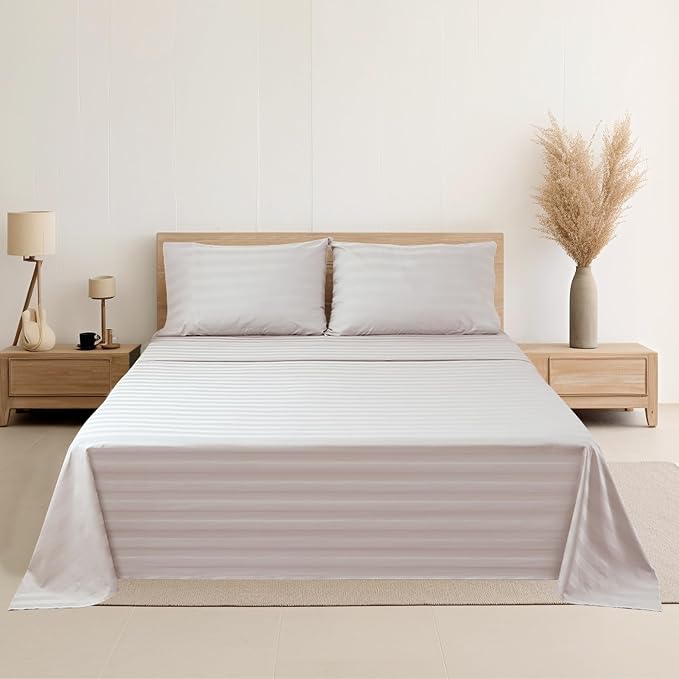 Cotton Calking Flat Sheet Only, 600 Thread Count 100% Egyptian Cotton Top Sheet - Image 8
