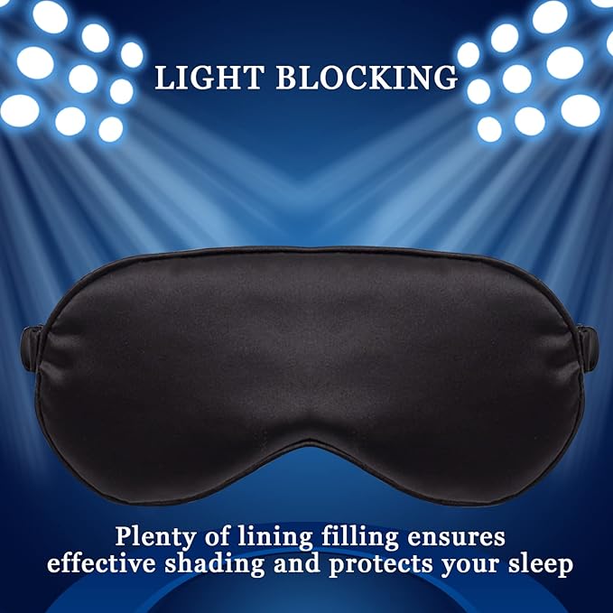 LERSVICVIL Sleep Masks 4 Pack Silky Eye Cover Soft Satin Blindfold Elastic - Image 6