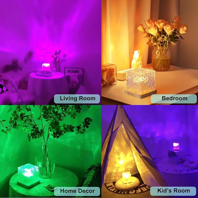 Aurora Ocean Wave Lights Projector, 16 Colors 4 Modes Cube Color Changing Light - Image 6