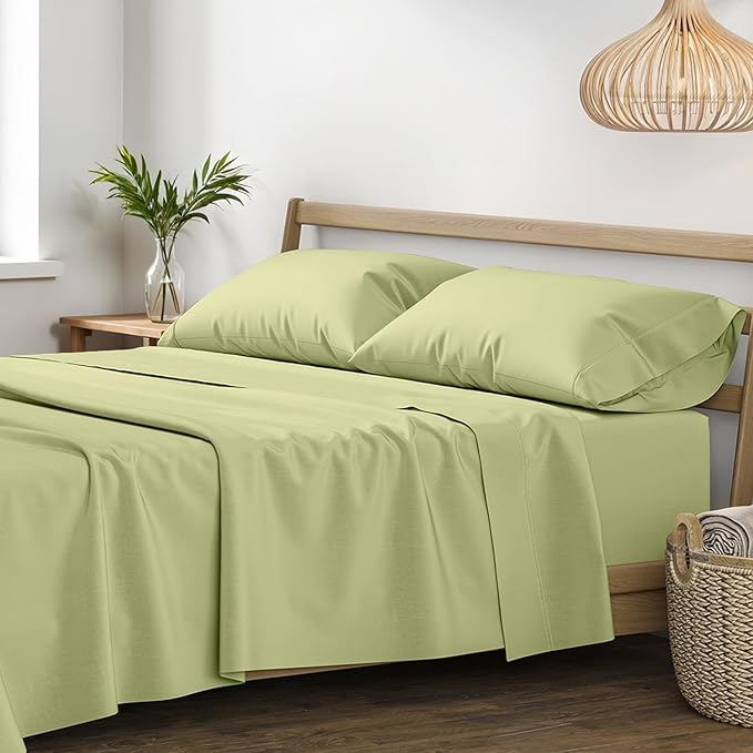 XOOX Linen 100% Egyptian Cotton Sheets King Size by XOOXLinen