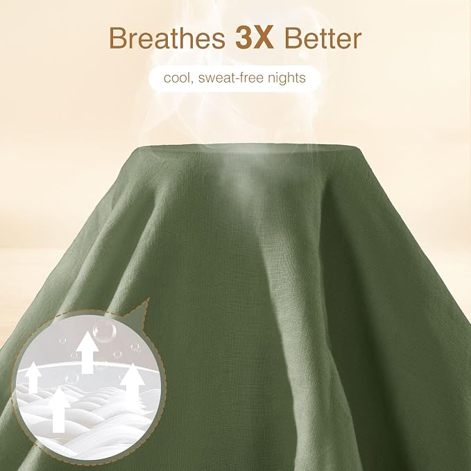SONORO KATE 100% French Linen Duvet Cover King Size, Soft Breathable - Image 3