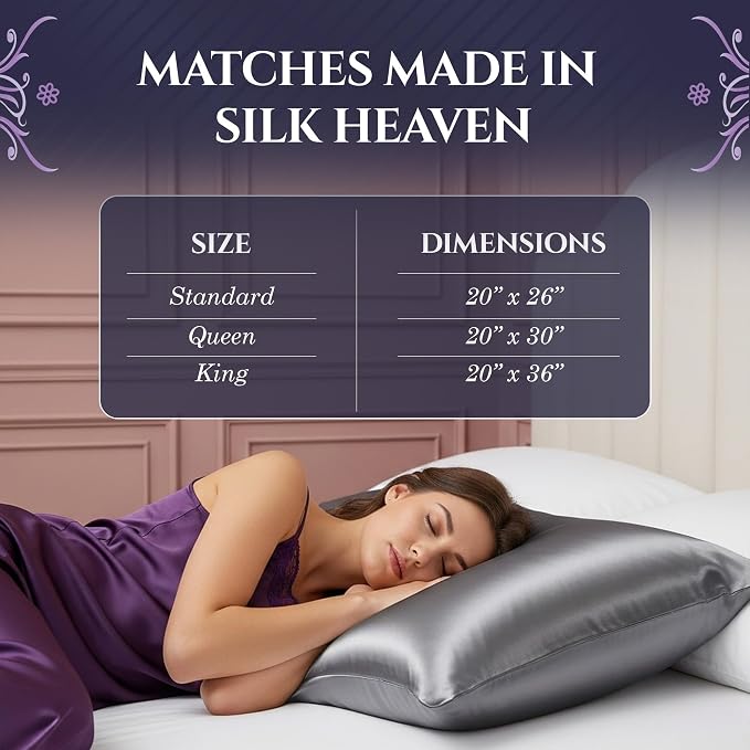 DECOLURE 100% Pure Mulberry Silk Pillow Case Queen Size – Highest Grade 30 - Image 8