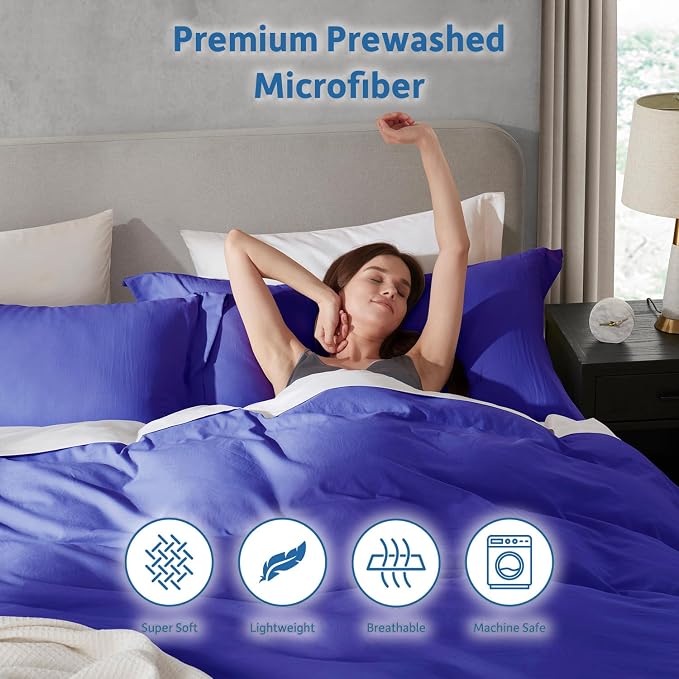 Nestl Royal Blue Duvet Cover King Size - Image 6