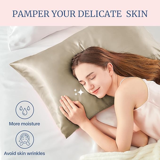 BEDELITE Satin Pillowcase for Hair and Skin, Super Soft and Cooling Similar to - Image 3