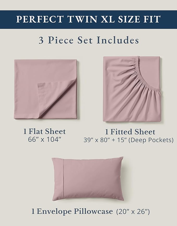 LANE LINEN 100% Organic Cotton Eco Friendly Extra Large Twin Sheets - Image 4