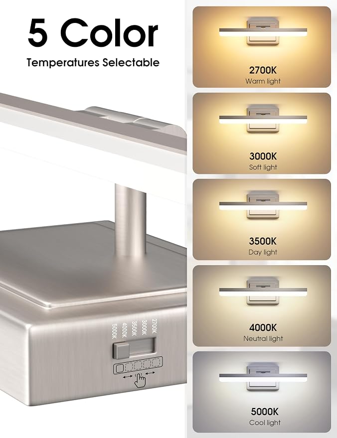 VOLISUN Modern Bathroom Vanity Light 15.7 inch, 20W Dimmable 5CCT Led Bathroom - Image 3