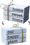 LIVDUCOT Farmhouse Mini White Decorative Books by LIVDUCOT