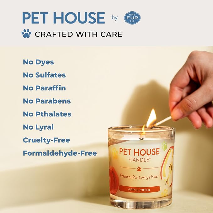 Pet House Candles, Clean Burning, Long Lasting Scented Pet Odor Candles - Image 4
