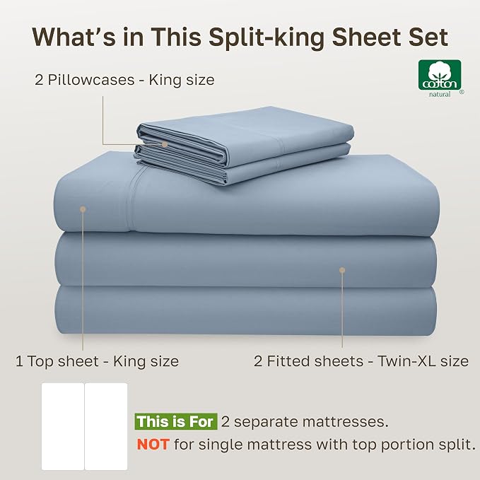 California Design Den Split King Sheet Set - Image 4