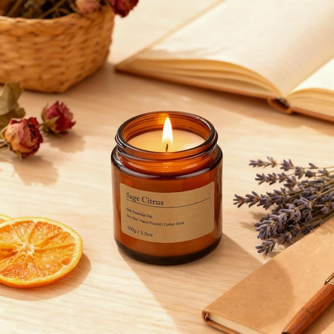 6-Pack Scented Candles for Home, 3.5 Oz Soy Wax Candles Gift Set - Image 5