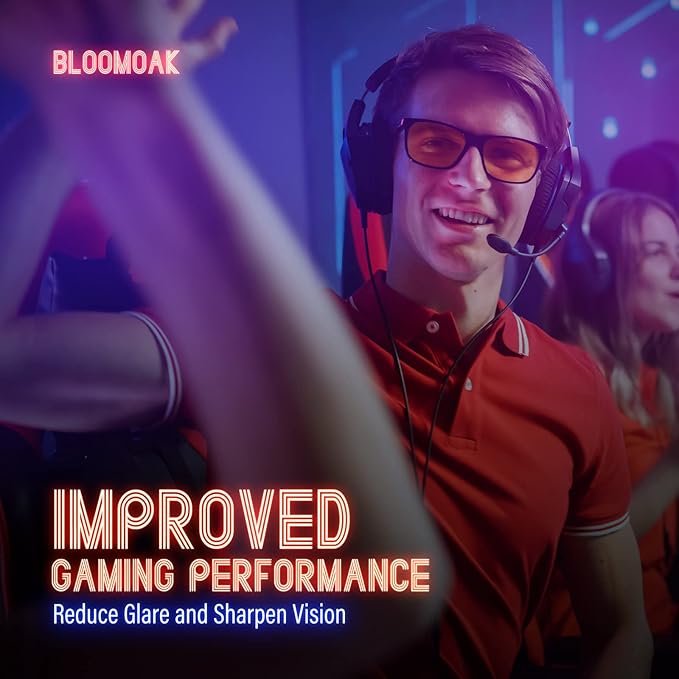 Bloomoak 100% Red Lens Blue Green Light Blocking Glasses- Dual AR Coatings - Image 6