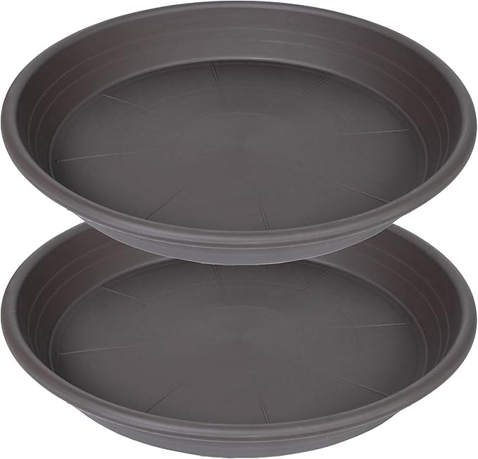 2 Pack of 22 inch Plant Saucer, Large Plant Tray, Heavy Sturdy Plant Drainage by Unknown
