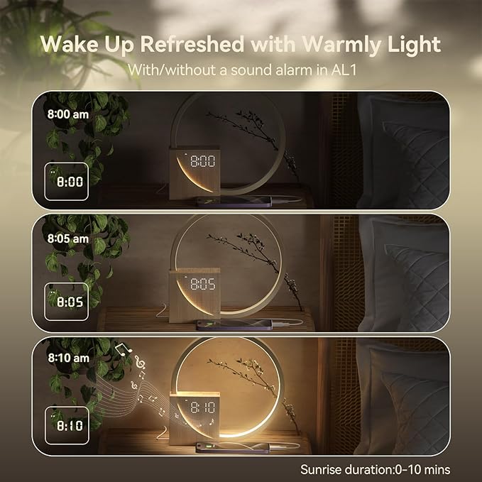 Vivilumens Sunrise Alarm Clock for Heavy Sleepers Adults, Wake-up Light - Image 6