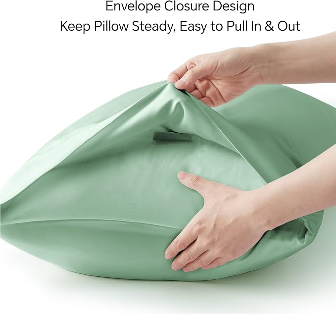 BEDELITE King Size Pillow Cases Set of 2, Rayon Derived from Bamboo, Cooling - Image 6