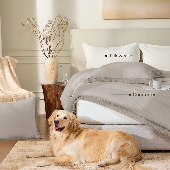 Andency California King Comforter Set Heather Grey - Image 6