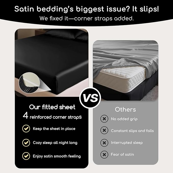 MR&HM Satin Sheets King Size - Image 4