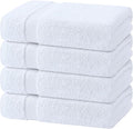 Wealuxe White Bath Towels Set of 4 — 27 x 54 Inch, 100% Ring Spun Cotton 650GSM by WhiteClassic