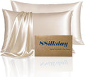 Mulberry Silk Pillow Cases Queen Size Set of 2, Ultra Smooth Soft Breathable by Unknown